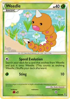 Weedle Common card from Unleashed