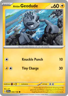 Alolan Geodude Common card from Journey Together