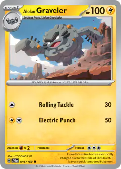 Alolan Graveler Common card from Journey Together