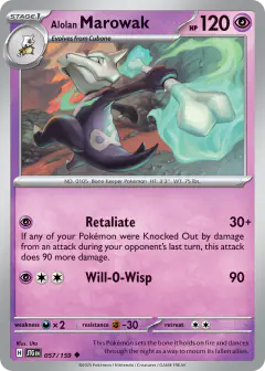 Alolan Marowak Uncommon card from Journey Together
