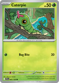 Caterpie Common card from Journey Together