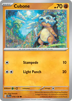 Cubone Common card from Journey Together