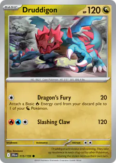 Druddigon Common card from Journey Together