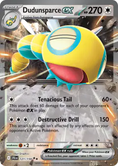 Dudunsparce ex Double Rare card from Journey Together