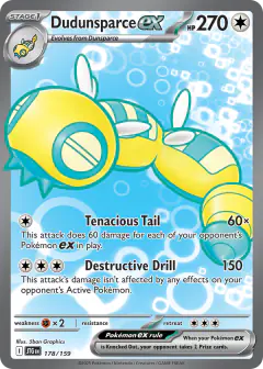 Dudunsparce ex Ultra Rare card from Journey Together