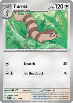 Furret Common card from Journey Together