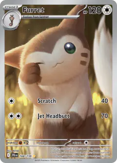 Furret Illustration Rare card from Journey Together