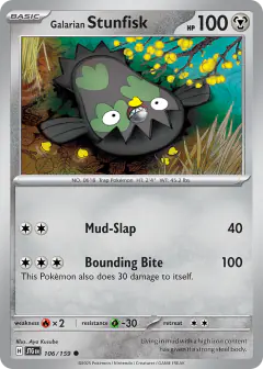 Galarian Stunfisk Common card from Journey Together