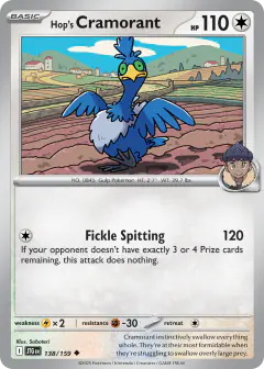 Hop's Cramorant Uncommon card from Journey Together