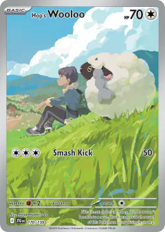 Hop's Wooloo Illustration Rare card from Journey Together