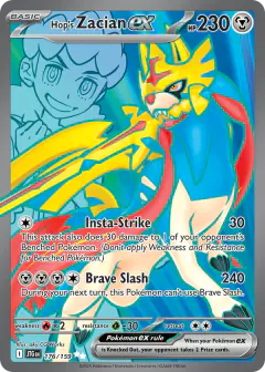 Hop's Zacian ex Ultra Rare card from Journey Together