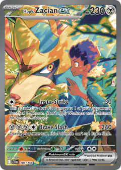 Hop's Zacian ex Special Illustration Rare card from Journey Together