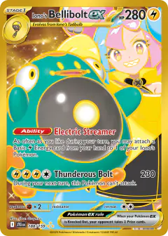 Iono's Bellibolt ex Hyper Rare card from Journey Together