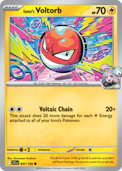 Iono's Voltorb Common card from Journey Together