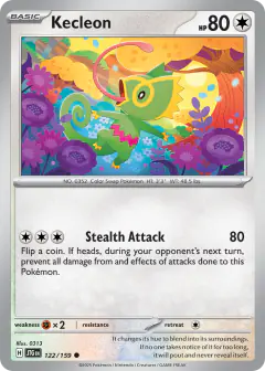 Kecleon Common card from Journey Together