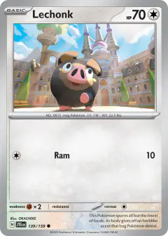 Lechonk Common card from Journey Together
