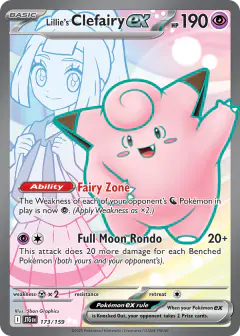Lillie's Clefairy ex Ultra Rare card from Journey Together