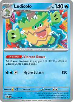Ludicolo Rare card from Journey Together