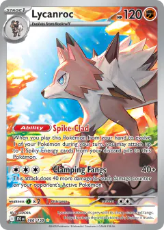 Lycanroc Illustration Rare card from Journey Together