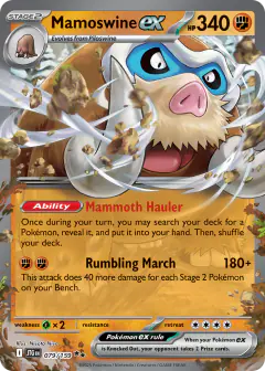 Mamoswine ex Double Rare card from Journey Together