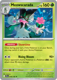 Meowscarada Rare card from Journey Together
