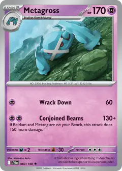 Metagross Rare card from Journey Together