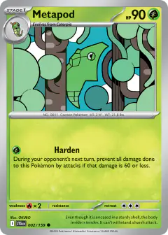Metapod Common card from Journey Together