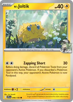 N's Joltik Common card from Journey Together