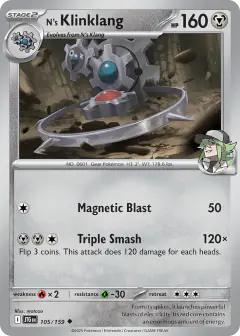 N's Klinklang Uncommon card from Journey Together