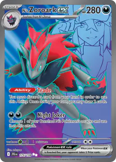 N's Zoroark ex Ultra Rare card from Journey Together