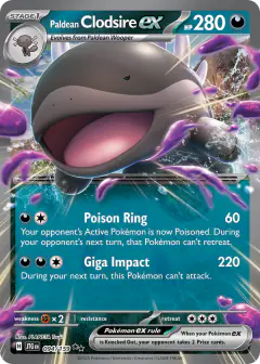 Paldean Clodsire ex Double Rare card from Journey Together