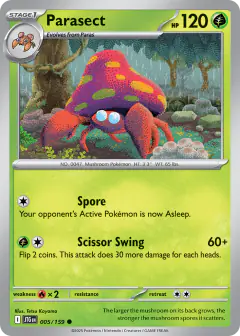 Parasect Common card from Journey Together