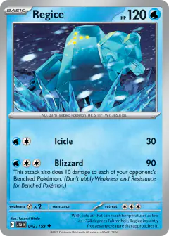 Regice Uncommon card from Journey Together