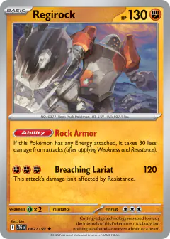 Regirock Rare card from Journey Together