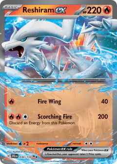 Reshiram ex Double Rare card from Journey Together