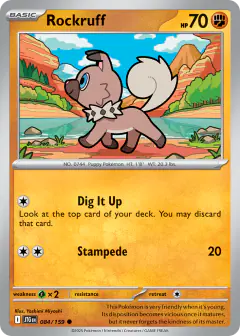 Rockruff Common card from Journey Together