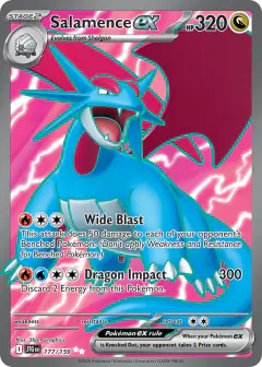 Salamence ex Ultra Rare card from Journey Together