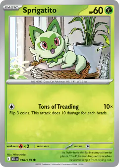 Sprigatito Common card from Journey Together