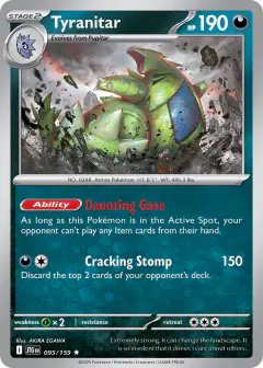 Tyranitar Rare card from Journey Together