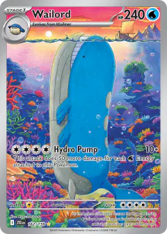 Wailord Illustration Rare card from Journey Together