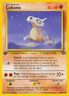 Cubone Common card from Jungle