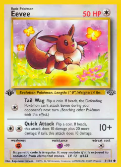 Eevee Common card from Jungle