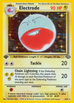Electrode Rare Holo card from Jungle