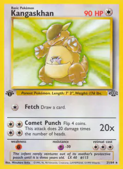 Kangaskhan Rare card from Jungle