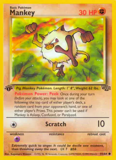 Mankey Common card from Jungle