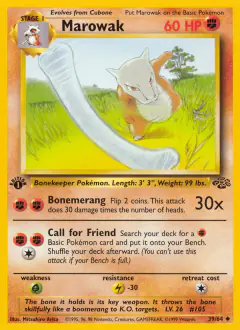 Marowak Uncommon card from Jungle