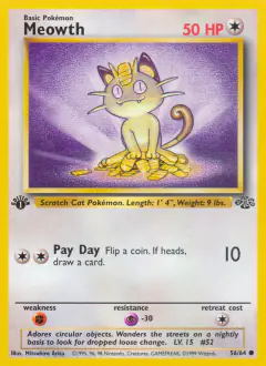 Meowth Common card from Jungle