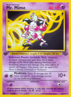 Mr. Mime Rare card from Jungle