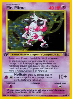 Mr. Mime Rare Holo card from Jungle