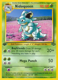 Nidoqueen Rare card from Jungle